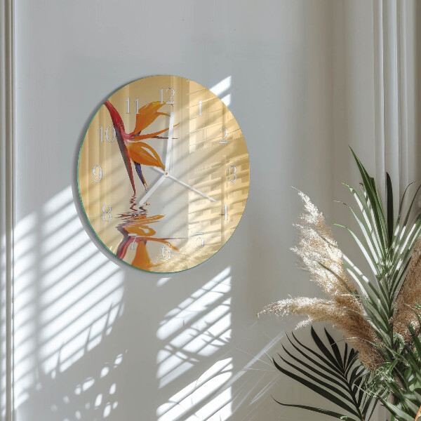 Horloge ronde Fleur