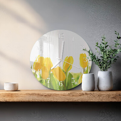Horloge ronde Tulipes