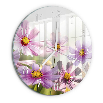 Horloge ronde Fleurs