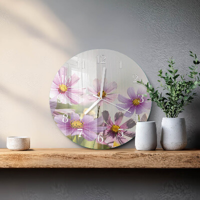Horloge ronde Fleurs