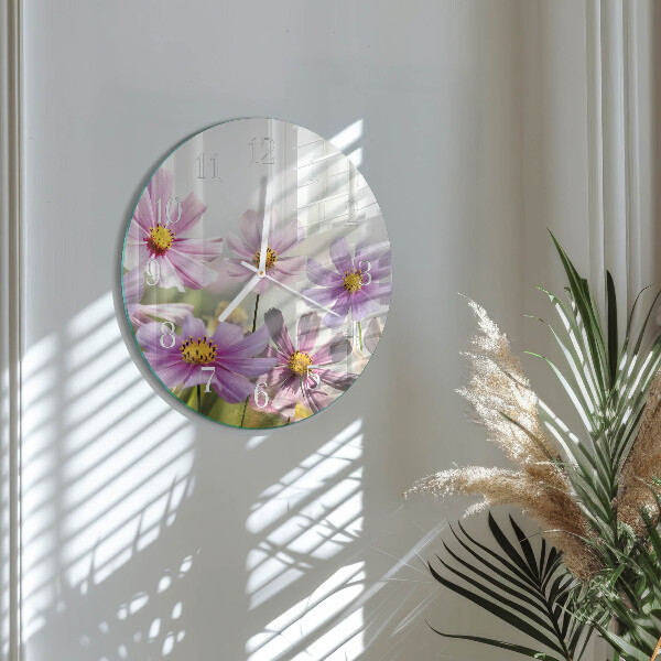 Horloge ronde Fleurs