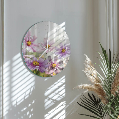 Horloge ronde Fleurs