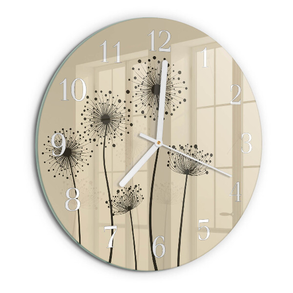 Horloge ronde Fleurs