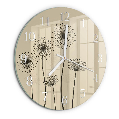 Horloge ronde Fleurs