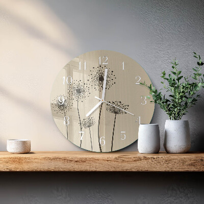 Horloge ronde Fleurs