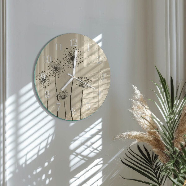 Horloge ronde Fleurs