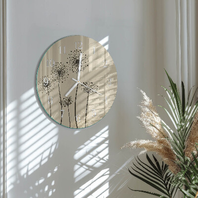 Horloge ronde Fleurs