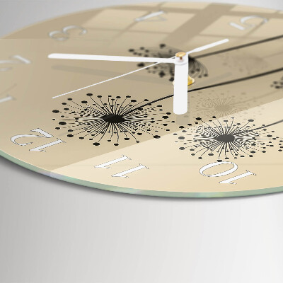 Horloge ronde Fleurs