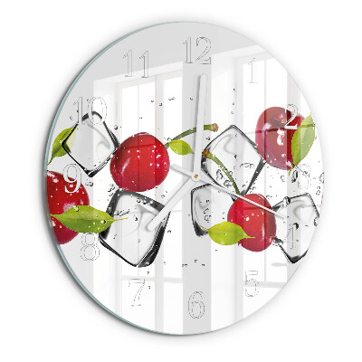 Horloge ronde Crème glacée à la cerise