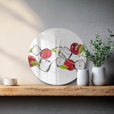 Horloge ronde Crème glacée à la cerise
