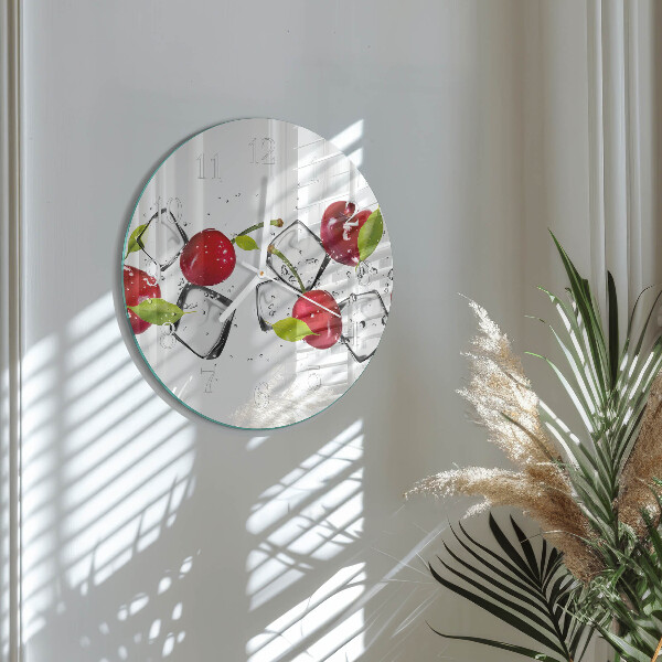 Horloge ronde Crème glacée à la cerise