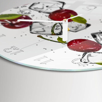 Horloge ronde Crème glacée à la cerise