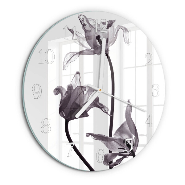 Horloge ronde Fleurs