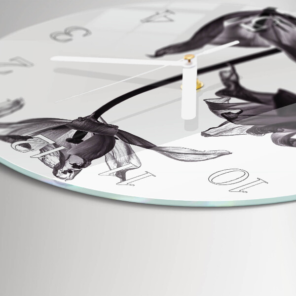 Horloge ronde Fleurs