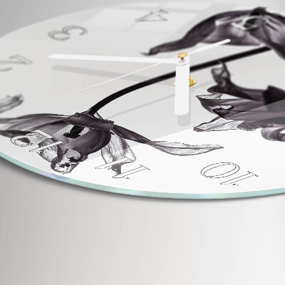 Horloge ronde Fleurs