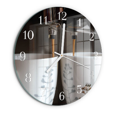 Horloge ronde machine à café