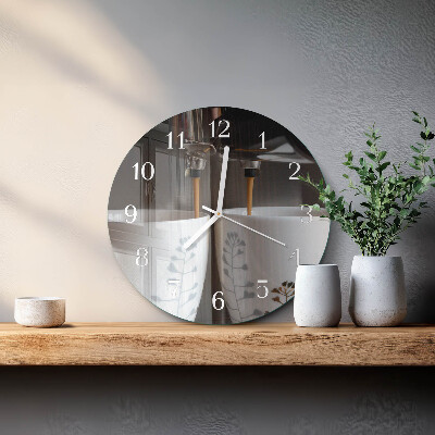 Horloge ronde machine à café