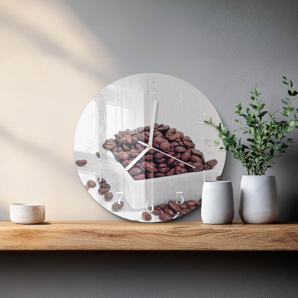 Horloge ronde Café en grains