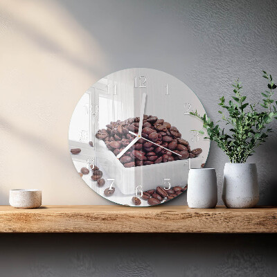Horloge ronde Café en grains