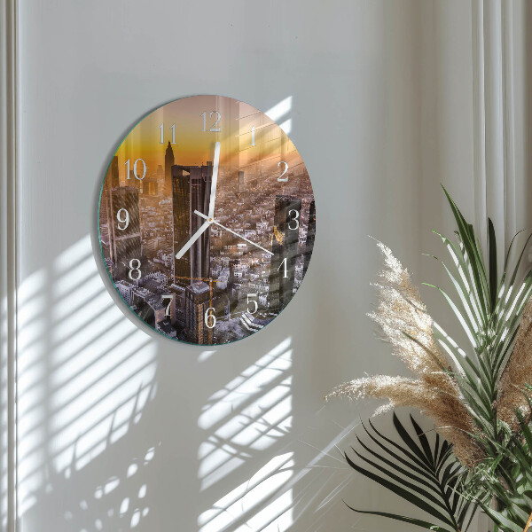 Horloge ronde Coucher de soleil