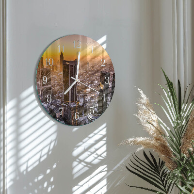 Horloge ronde Coucher de soleil