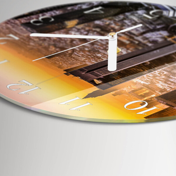Horloge ronde Coucher de soleil
