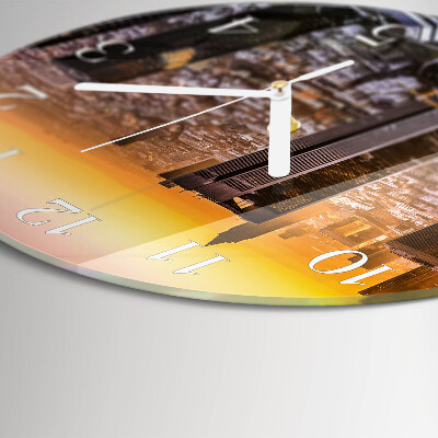 Horloge ronde Coucher de soleil