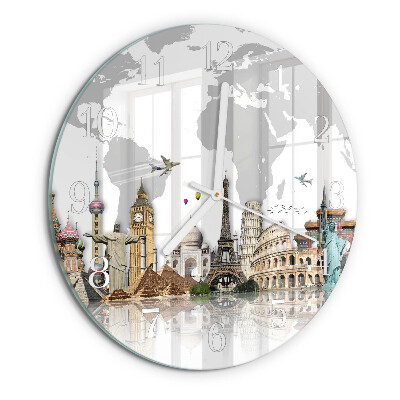 Horloge ronde Monde