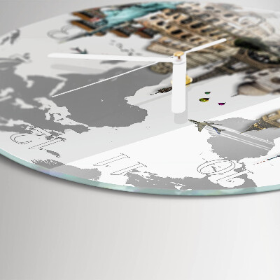 Horloge ronde Monde