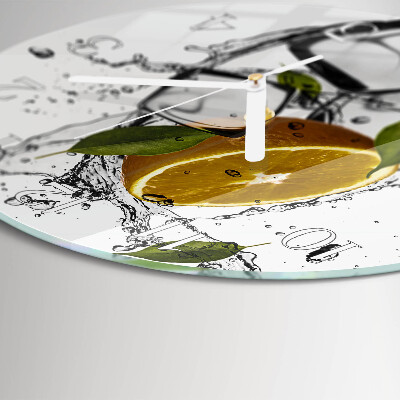 Horloge ronde Glace