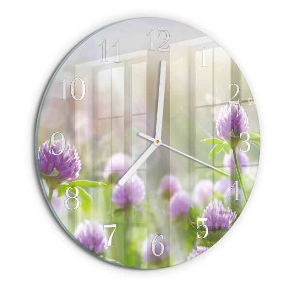 Horloge ronde Fleurs