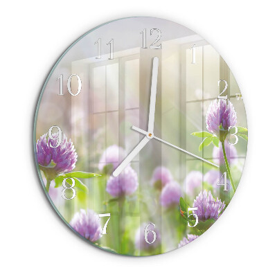 Horloge ronde Fleurs