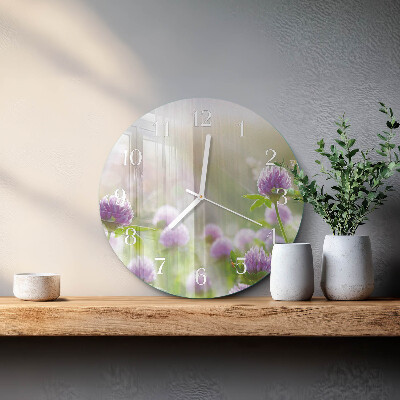 Horloge ronde Fleurs