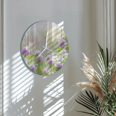Horloge ronde Fleurs
