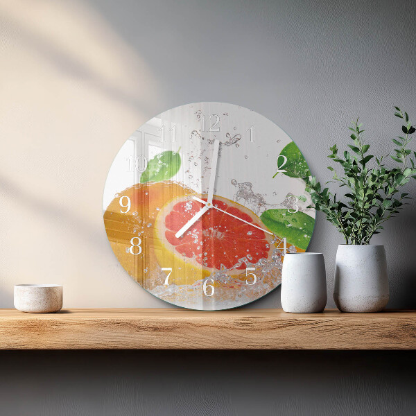 Horloge ronde Pamplemousse