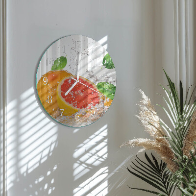 Horloge ronde Pamplemousse
