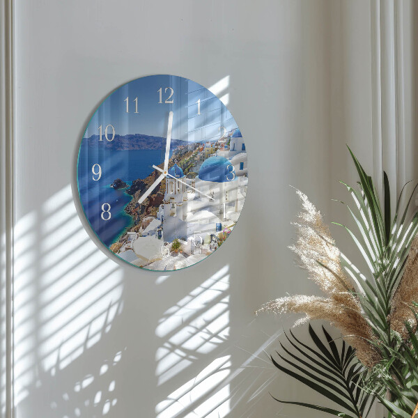 Horloge ronde Santorin