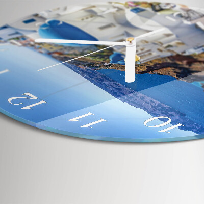 Horloge ronde Santorin