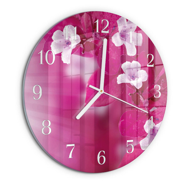 Horloge ronde Fleurs