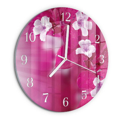 Horloge ronde Fleurs