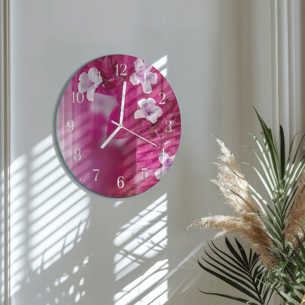 Horloge ronde Fleurs