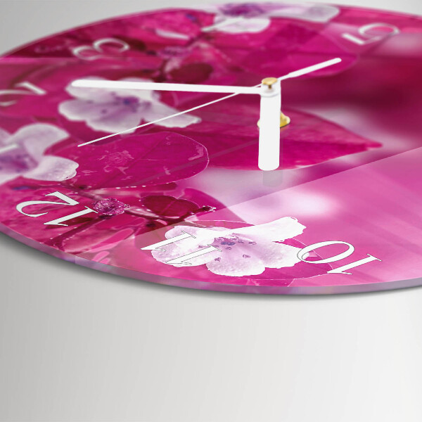 Horloge ronde Fleurs