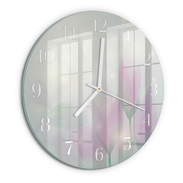 Horloge ronde Fleurs