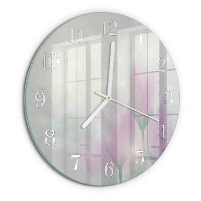 Horloge ronde Fleurs