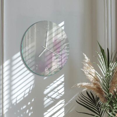 Horloge ronde Fleurs