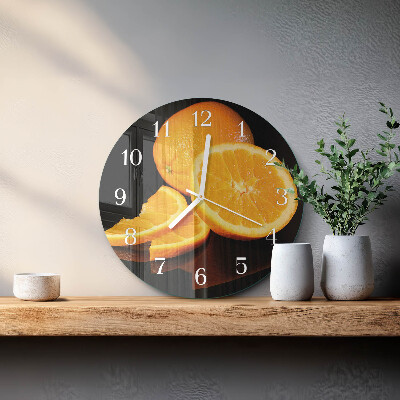 Horloge ronde Oranges