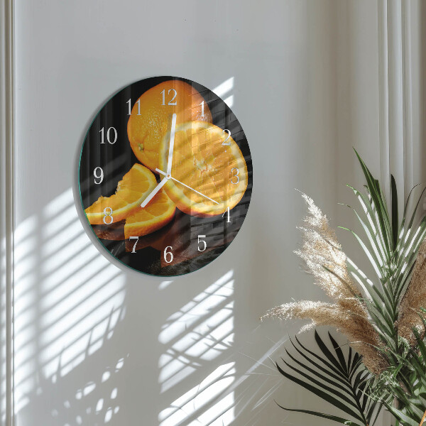 Horloge ronde Oranges