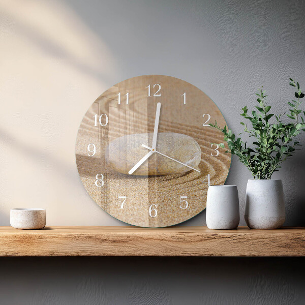 Horloge ronde Sable de pierre