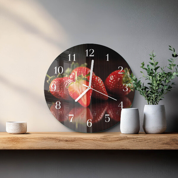 Horloge ronde Fraises