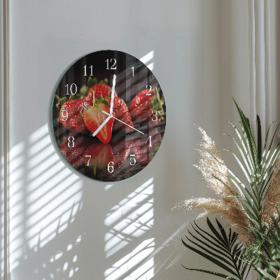 Horloge ronde Fraises